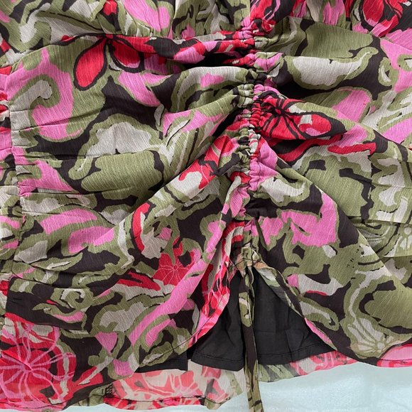 FREE PEOPLE Kyle Printed tunic top /smocked beach halter, SMALL, NWOT - Picture 11 of 13